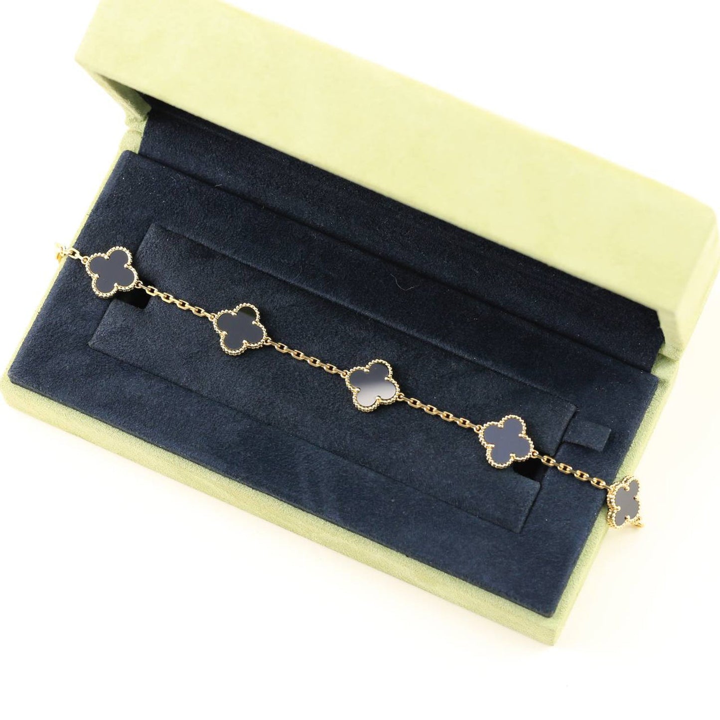 [Mystic] CLOVER 5 MOTIF ONYXS BRACELET COLLECTION