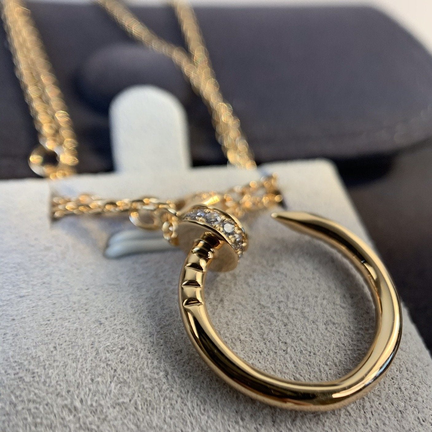 [Mystic]JUSTE NECKLACE PINK GOLD DIAMONDS