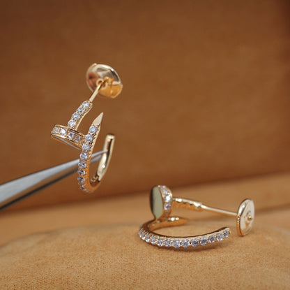 [Mystic]JUSTE EARRINGS 12.75MM PINK GOLD DIAMOND