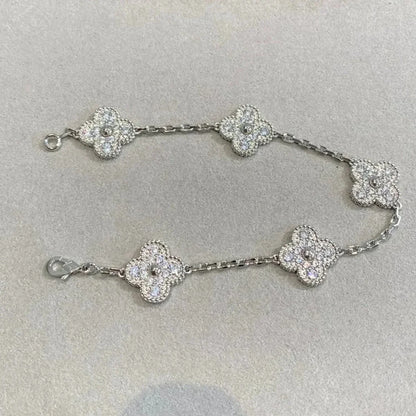 [Mystic] CLOVER 5 MOTIF FULL DIAMOND BRACELET COLLECTION