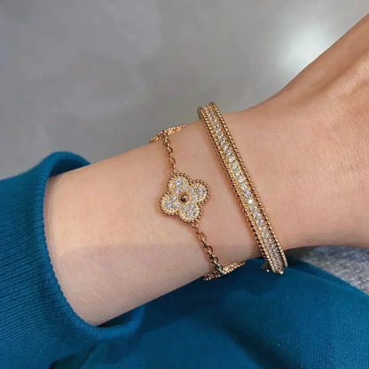 [Mystic] CLOVER 5 MOTIF FULL DIAMOND BRACELET COLLECTION
