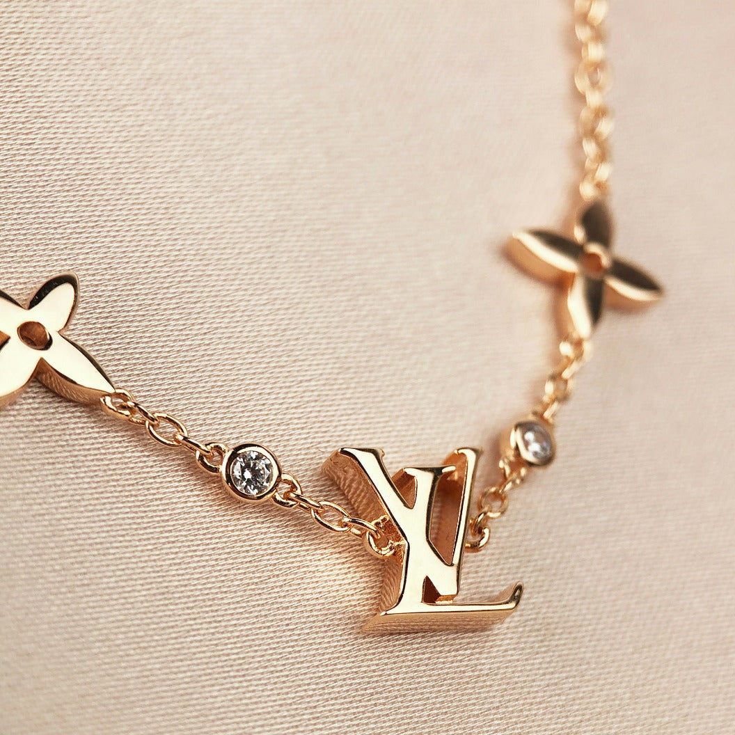 [Mystic]STAR AND SUN 7 MOTIFS GOLD BRACELET