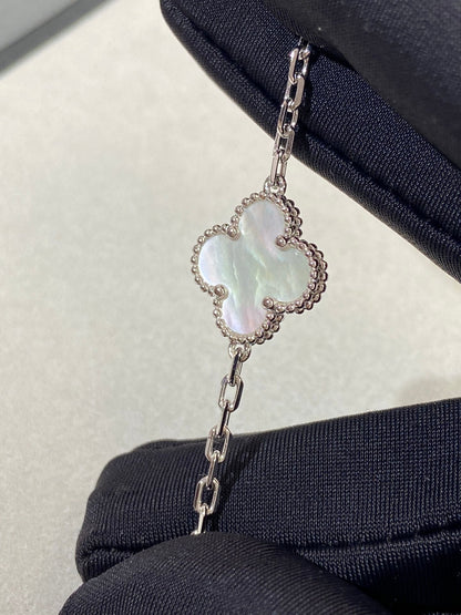 [Mystic]CLOVER WHITE PEARL MOP 5 MOTIF BRACELET COLLECTION