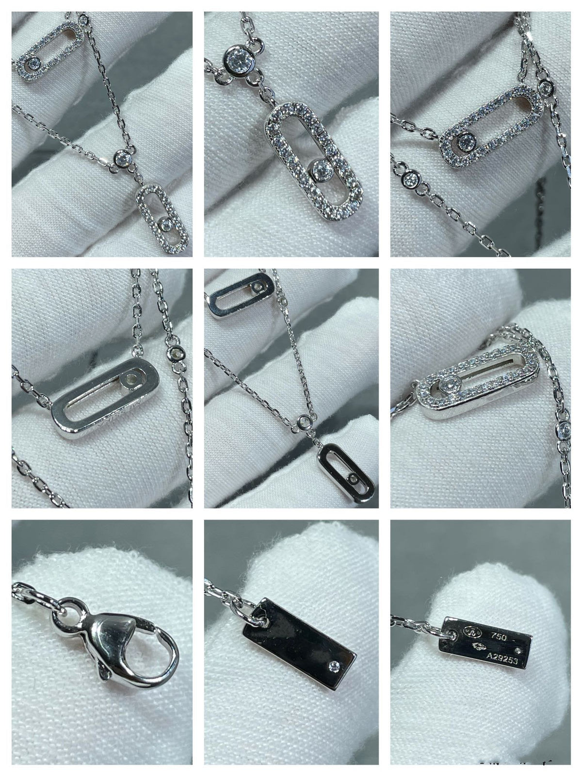 [Mysitc ] MOVE 2 ROW DIAMOND NECKLACE