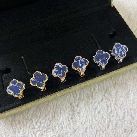 [Mystic]CLOVER PIETERSITE MEDIUM STUD EARRINGS