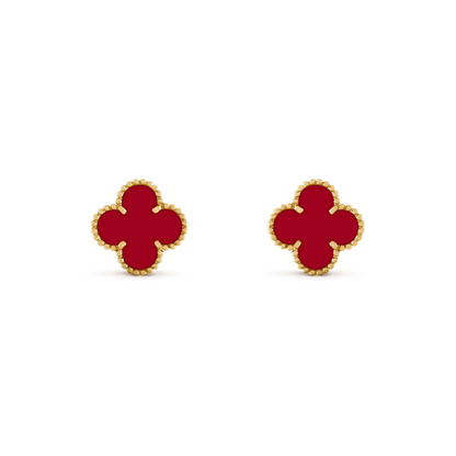 [Mystic]CLOVER MEDIUM 1 MOTIFS CARNELIAN  EARRINGS