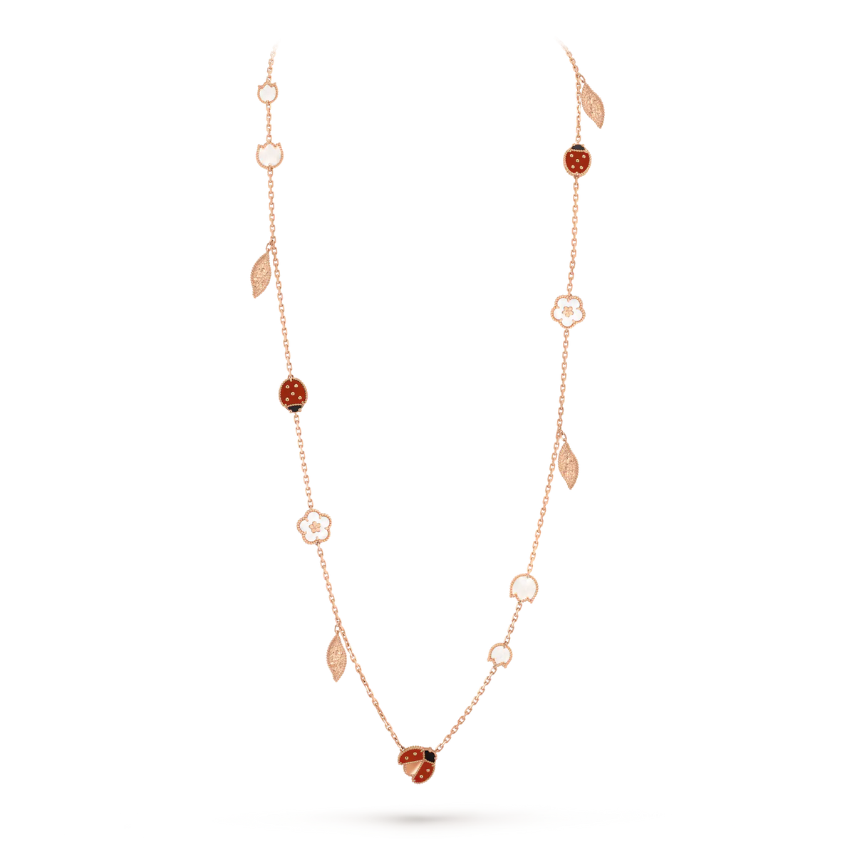 Mysitc LUCKY SPRING 15 MOTIFS ROSE GOLD NECKLACE