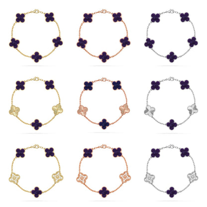 [Mystic]CLOVER 5 MOTIF PURPLE STRIPES BRACELET COLLECTION