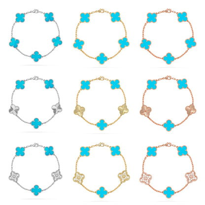 [Mystic] CLOVER 5 MOTIF TURQUOISE BRACELET COLLECTION