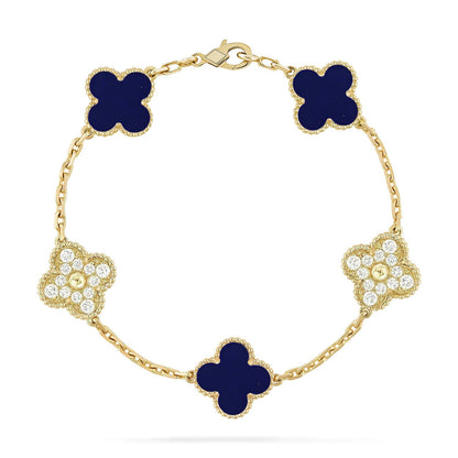 [Mystic]CLOVER 5 MOTIF LAPIS LAZULI BRACELET COLLECTION