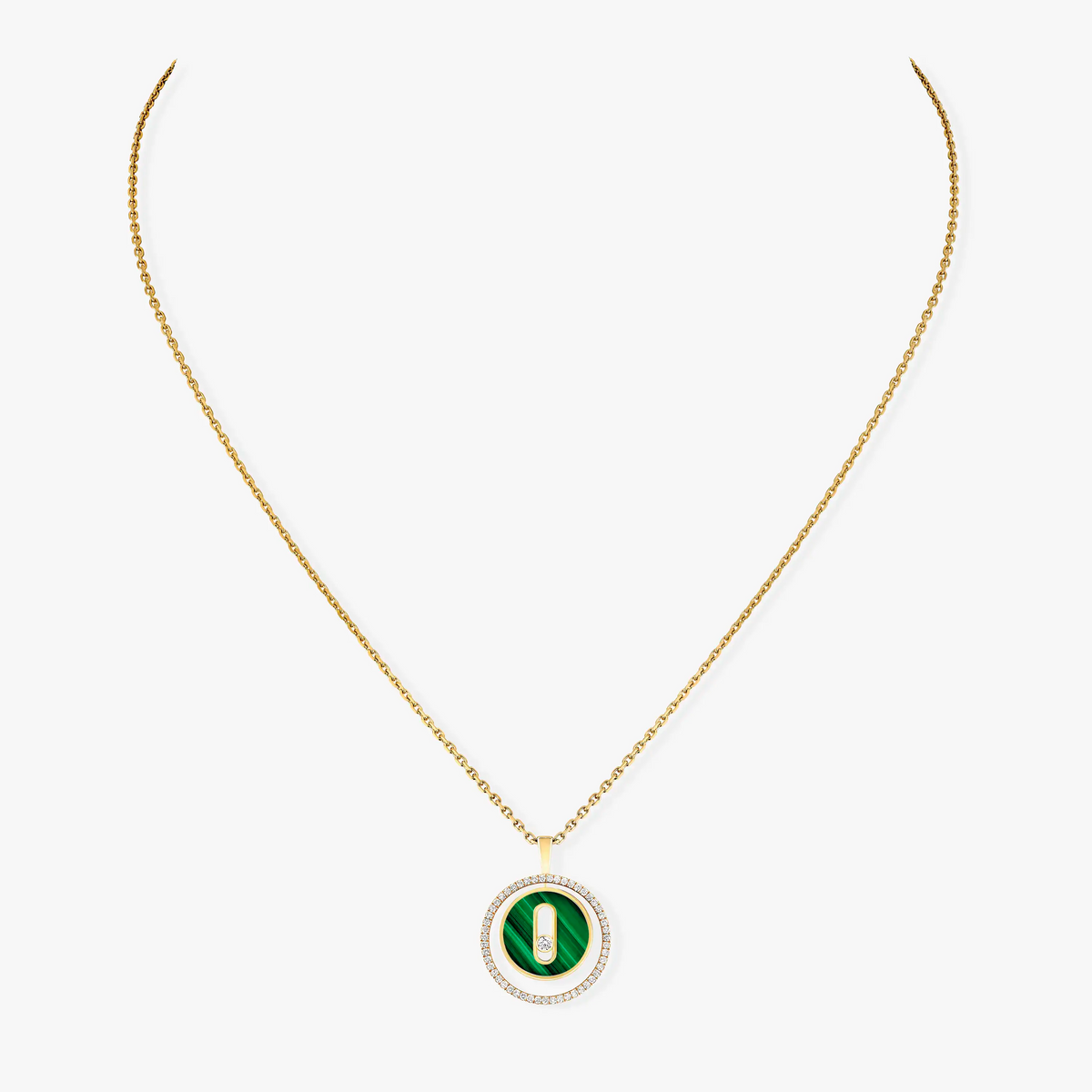 [Mysitc ]  MOVE 1 DIAMOND MALACHITE GOLD DIAMOND NECKLACE