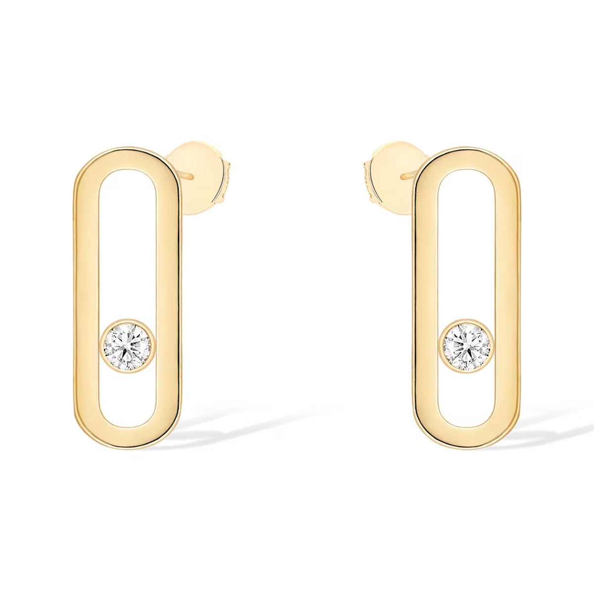 [Mysitc ] MOVE UNO SMALL 1 DIAMOND EARRINGS