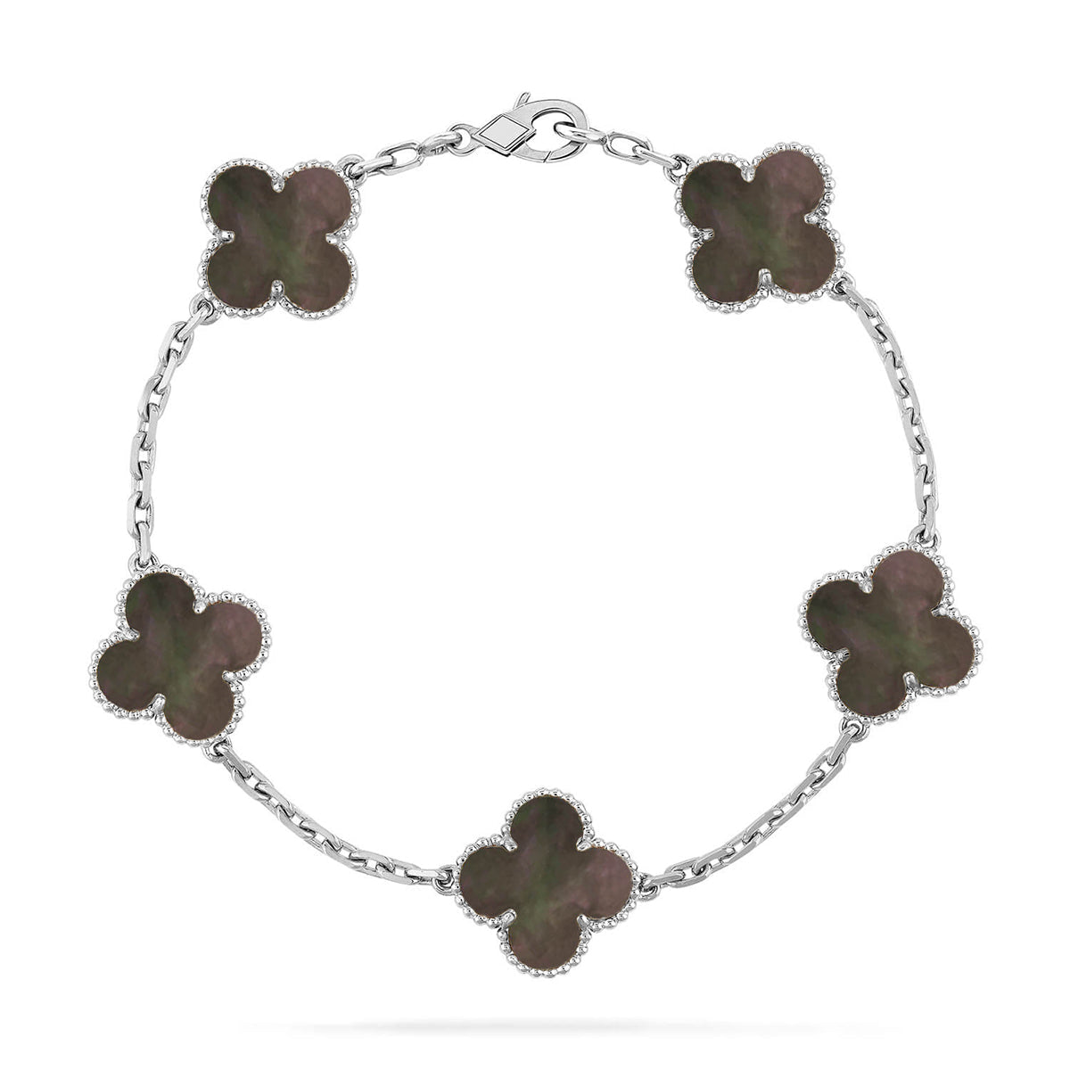 [Mystic] CLOVER 5 MOTIF GRAY MOP BRACELET COLLECTION