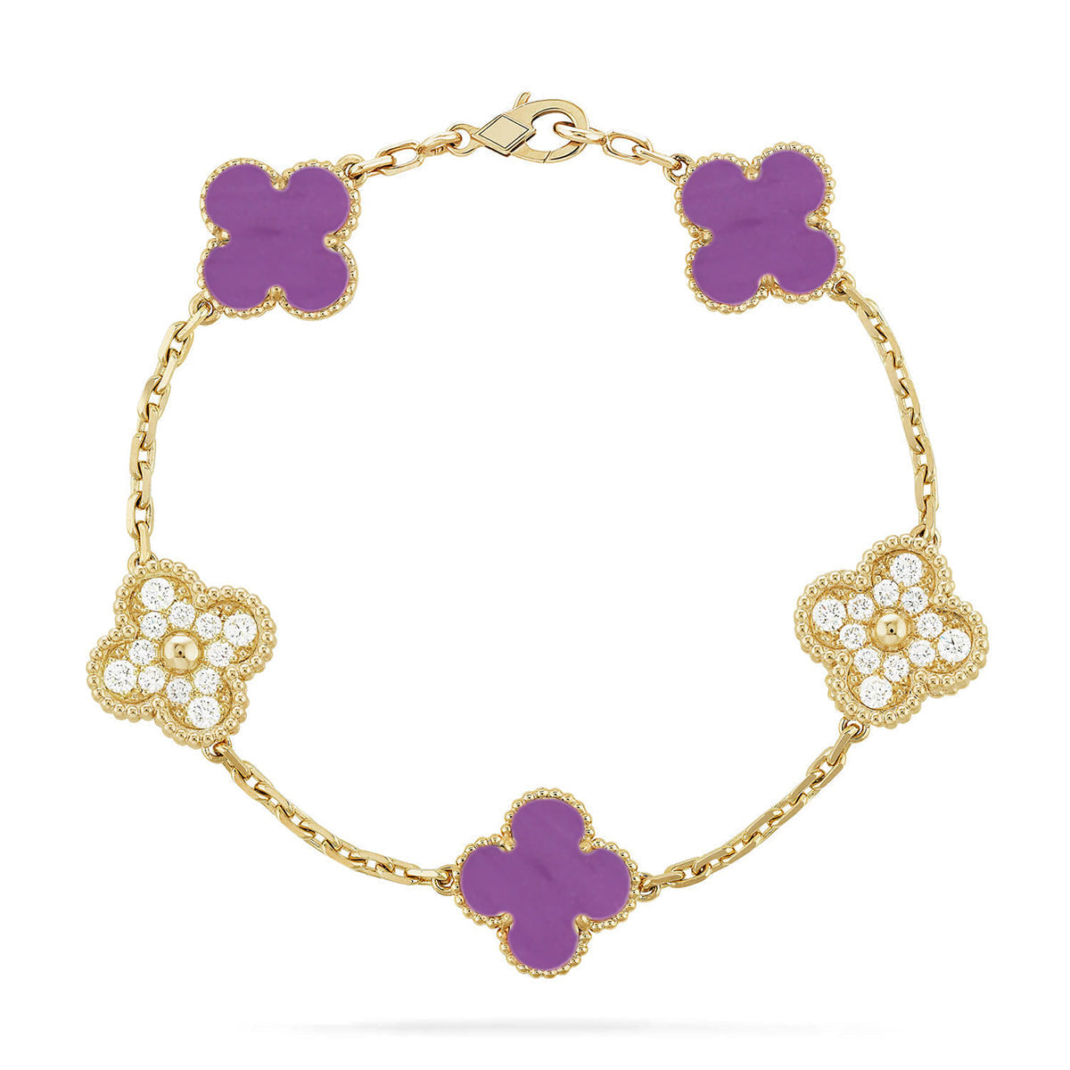 [Mystic] CLOVER 5 MOTIF VIOLET BRACELET COLLECTION