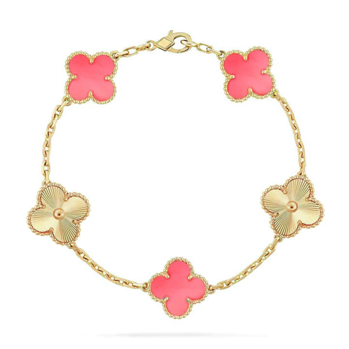 [Mystic] CLOVER 5 MOTIFS  PINK MOP BRACELET COLLECTION