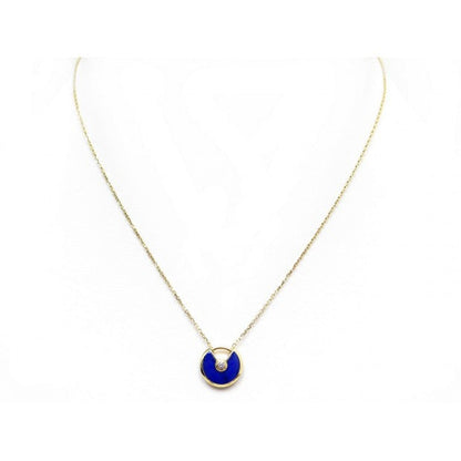 [Mystic]AMULETTE ROSE GOLD AGATE NECKLACE