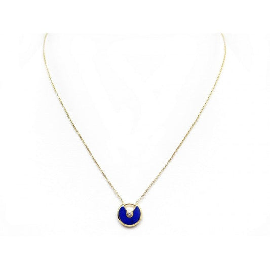 [Mystic]AMULETTE ROSE GOLD AGATE NECKLACE