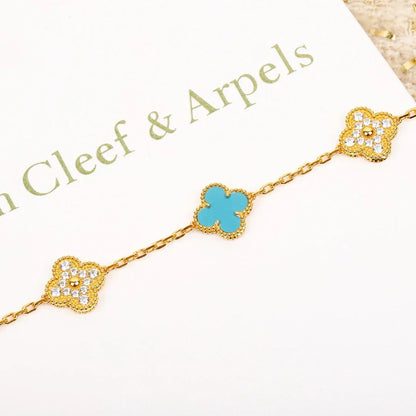 [Mystic] CLOVER 5 MOTIF TURQUOISE BRACELET COLLECTION