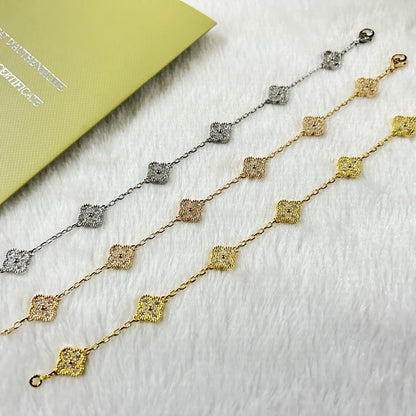 [Mystic]CLOVER 6 MOTIF DIAMOND BRACELET