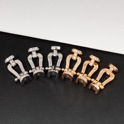 [Mystic]FORCE LARGE HORSESHOE HALF DIAMOND BRACELET SILVER