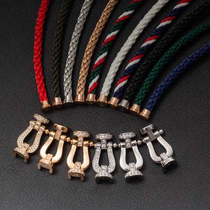 [Mystic]FORCE LARGE HORSESHOE HALF DIAMOND BRACELET ROSE GOLD