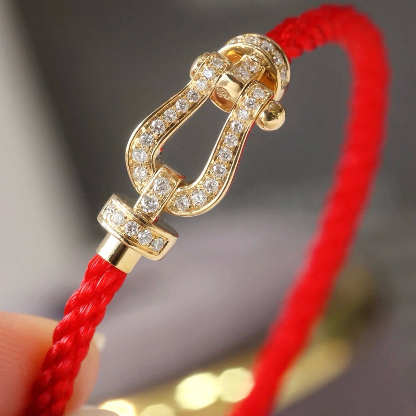 [Mystic]FORCE LARGE HORSESHOE FULL DIAMOND BRACELET GOLD