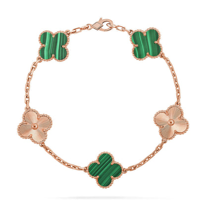[Mystic] CLOVER 5 MOTIF MALACHITE BRACELET COLLECTION