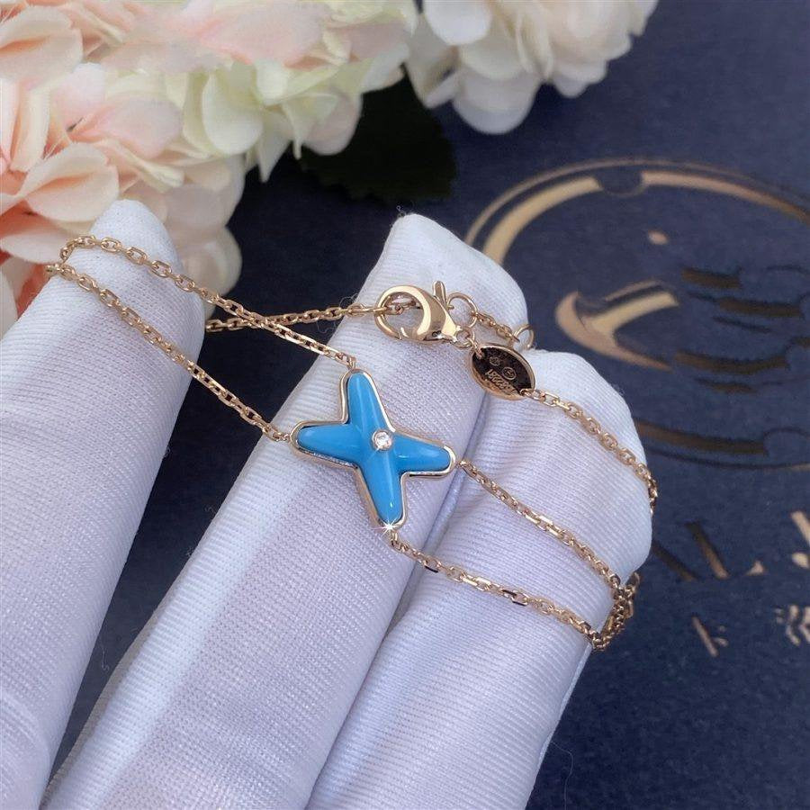 [Mystic]JEUX BRACELET TURQUOISE PINK GOLD 1 DIAMOND