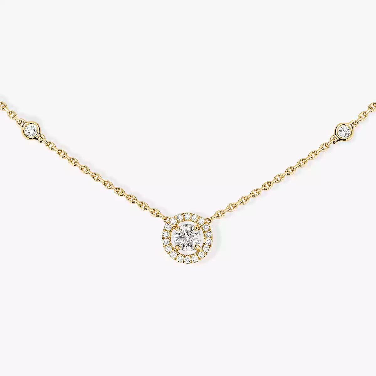 [Mysitc ] Diamond Necklace 0,20ct Brilliant Shape Joy