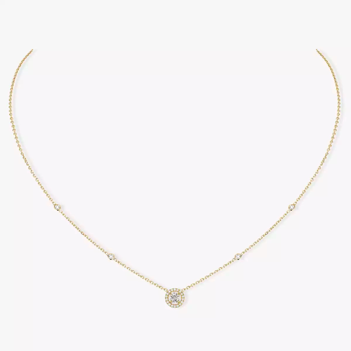 [Mysitc ] Diamond Necklace 0,20ct Brilliant Shape Joy