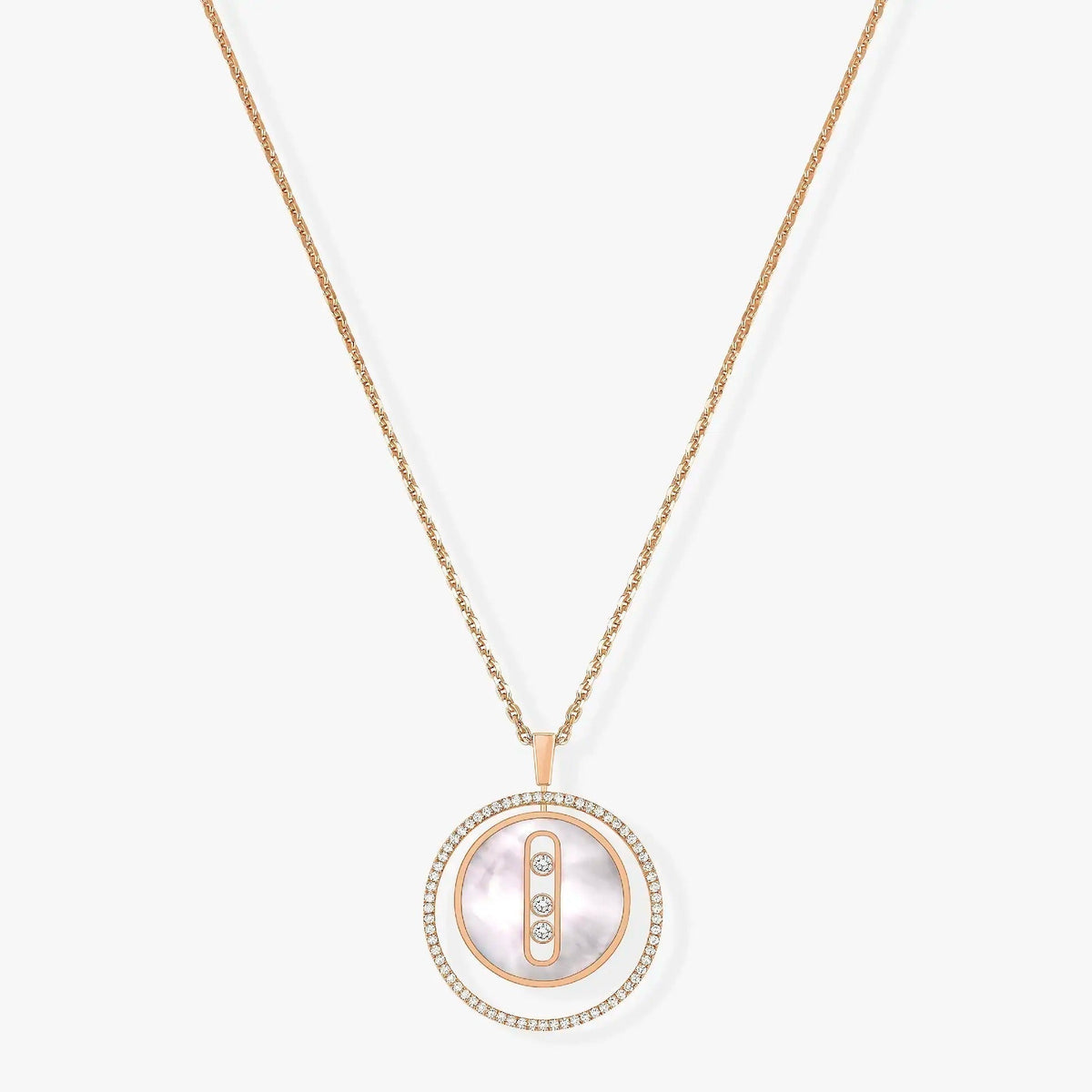 [Mysitc ]  MOVE MM NACRE BLANCHE DIAMOND NECKLACE