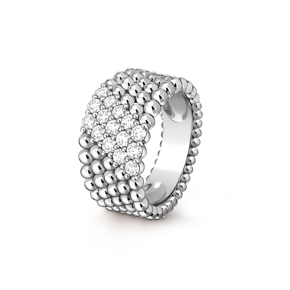 [Mysitc ]  PERLEE DIAMOND RING ,5-ROW DIAMOND-SET DESIGN