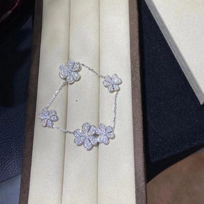 [Mystic]FRIVOLE SILVER 5 FLOWERS BRACELET