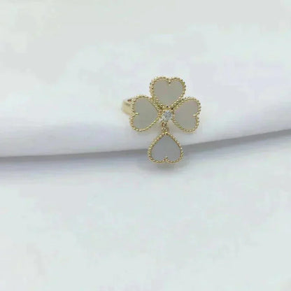 [Mystic]SWEET CLOVER WHITE MOP RING