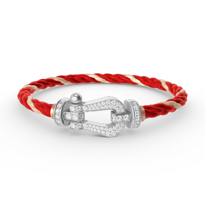 [Mystic]FORCE LARGE HORSESHOE FULL DIAMOND BRACELET SILVER